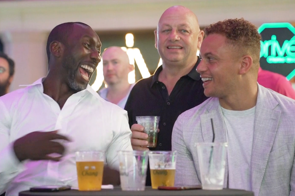 Wes Brown and Jimmy Hasselbaink in Singapore with Masters Football Asia