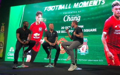 Saha and McAteer watch Manchester-Liverpool derby with fans in Singapore
